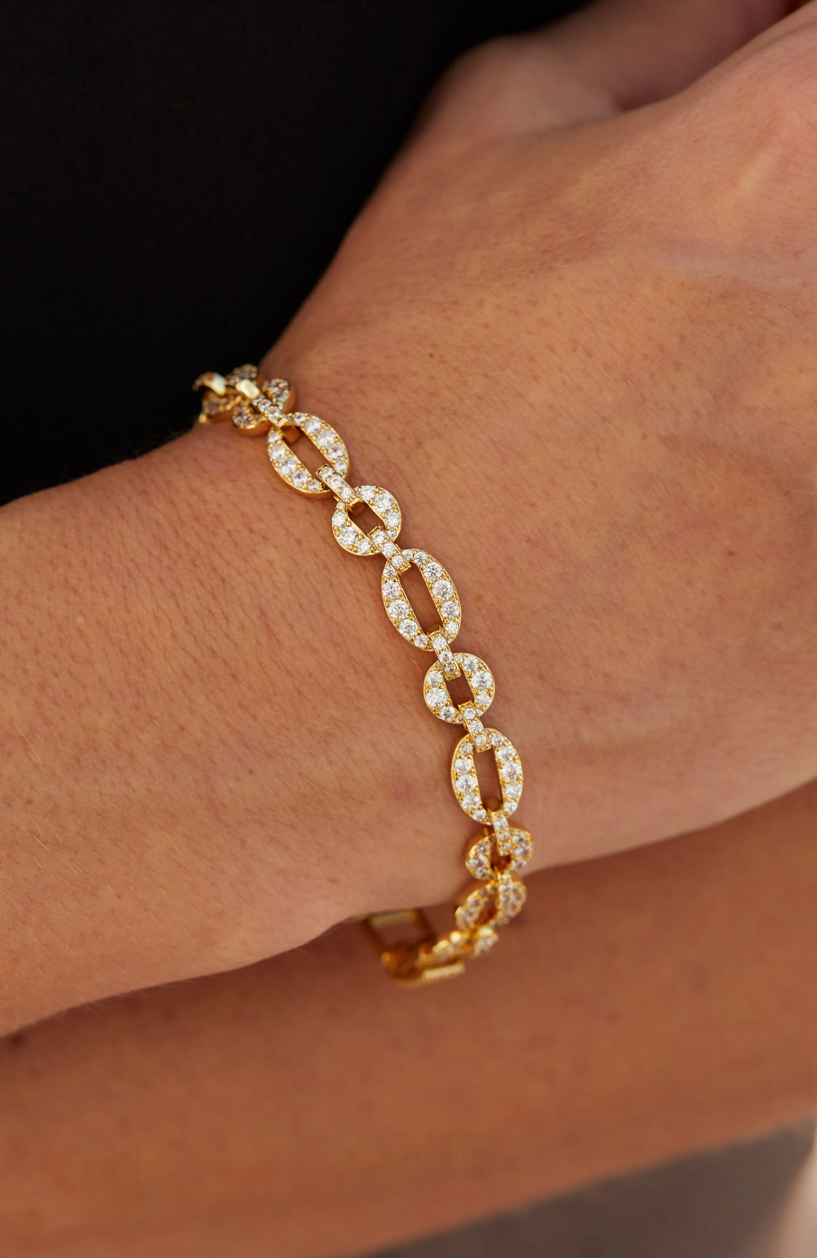 14K Gold Plated Cz Bracelet