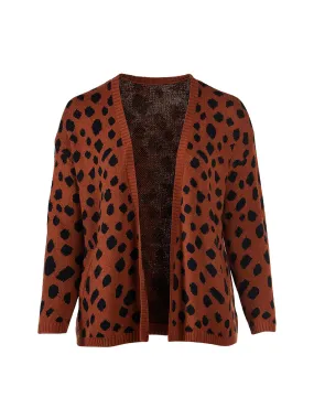 Abstract Dot Open Cardigan