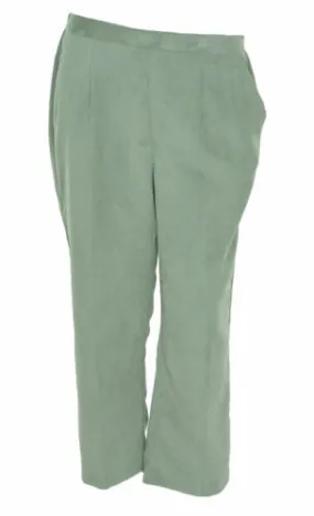 Alfred Dunner Women's Classic Fit Comfort Waist Corduroy Pants Gray