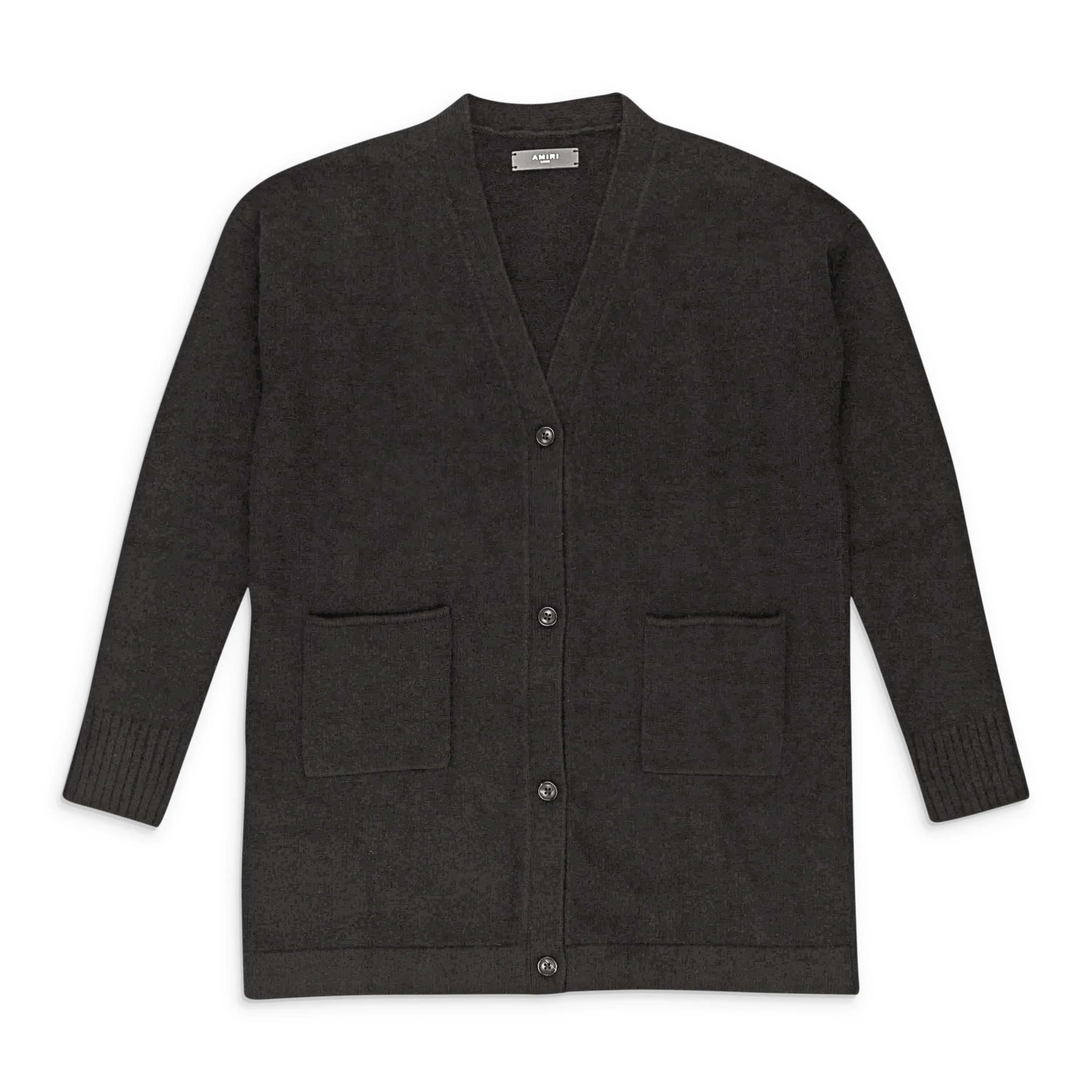 Amiri Black LONG CASHMERE CARDIGAN