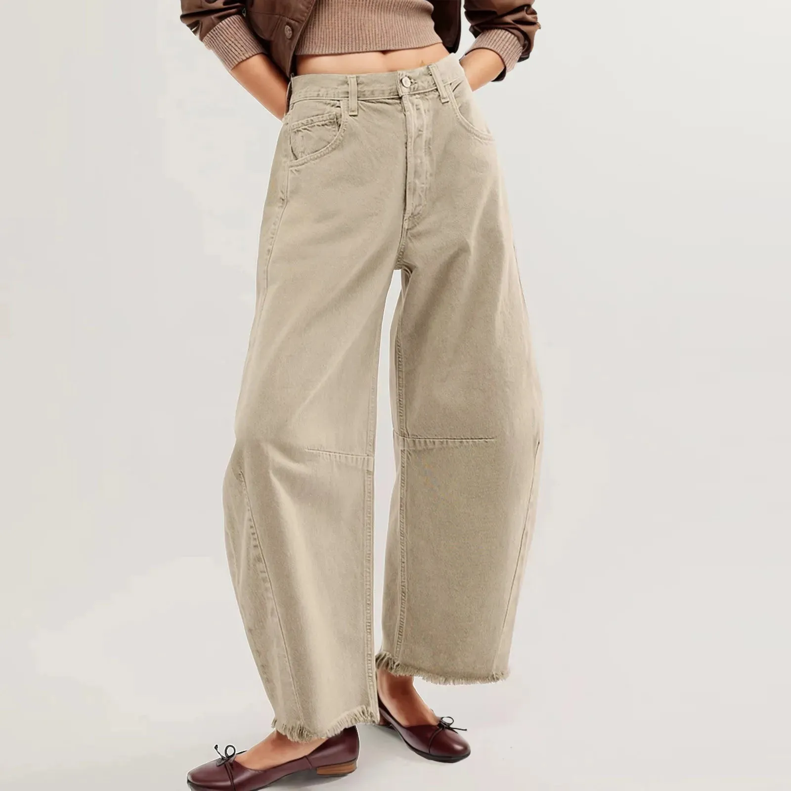 Aurelie Distressed High-Rise Jeans