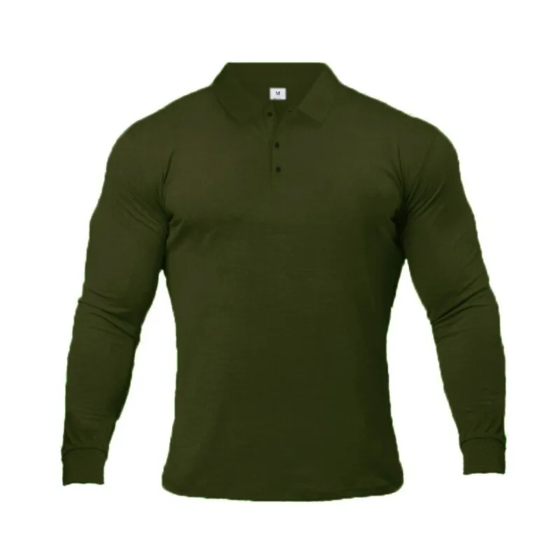 Breathable  Long Sleeve Polo Fitness T-Shirt