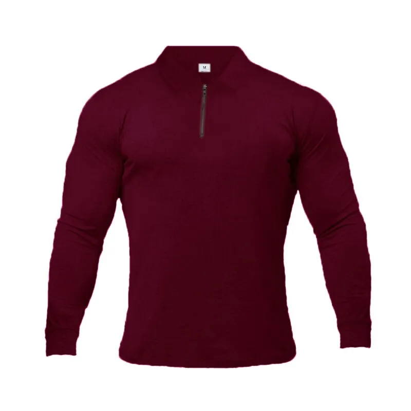Breathable  Long Sleeve Polo Fitness T-Shirt