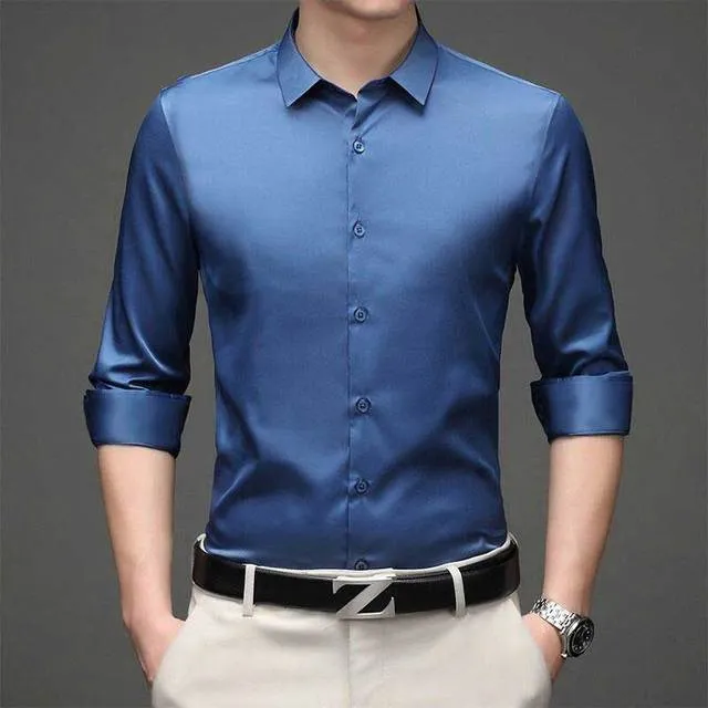 Breathable Solid Cotton Long Sleeve Shirt