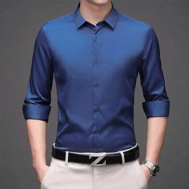Breathable Solid Cotton Long Sleeve Shirt