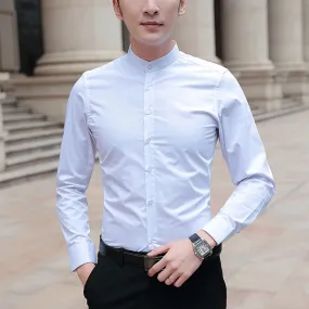 Breathable Stand Collar Business shirt