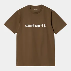 Carhartt WIP S/S Script Tee - Tamarind / White