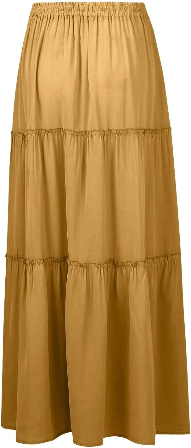 Casual Skirts for Women, Beach Vacation Trendy Summer Solid Color Womens Skirts