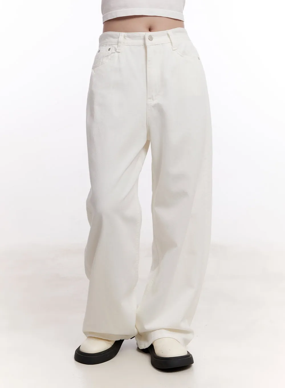 Classic Cotton Straight-Leg Pants CM527