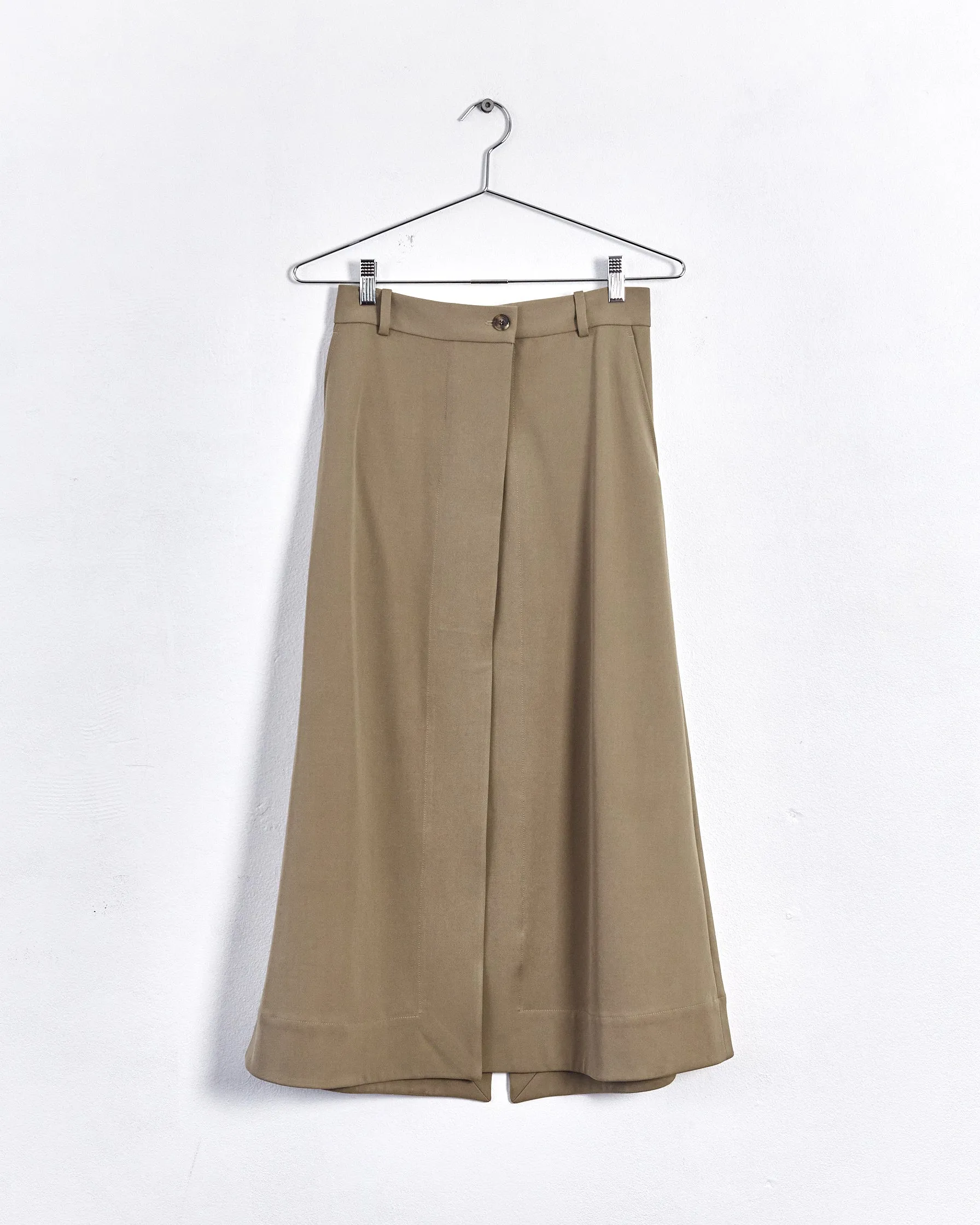 Céline spring '18 split front skirt, khaki, 8