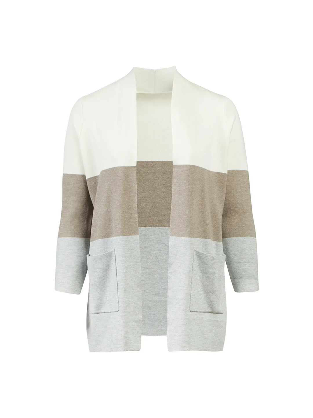 Coloblock Long Cardigan
