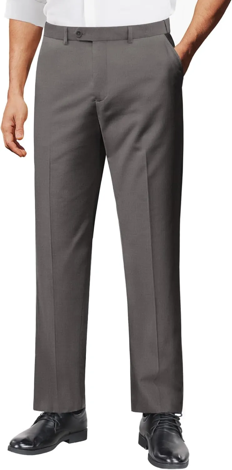 COOFANDY Men Linen Dress Pants Classic Fit Suit Pants Lightweight Wrinkle Free Casual Trousers