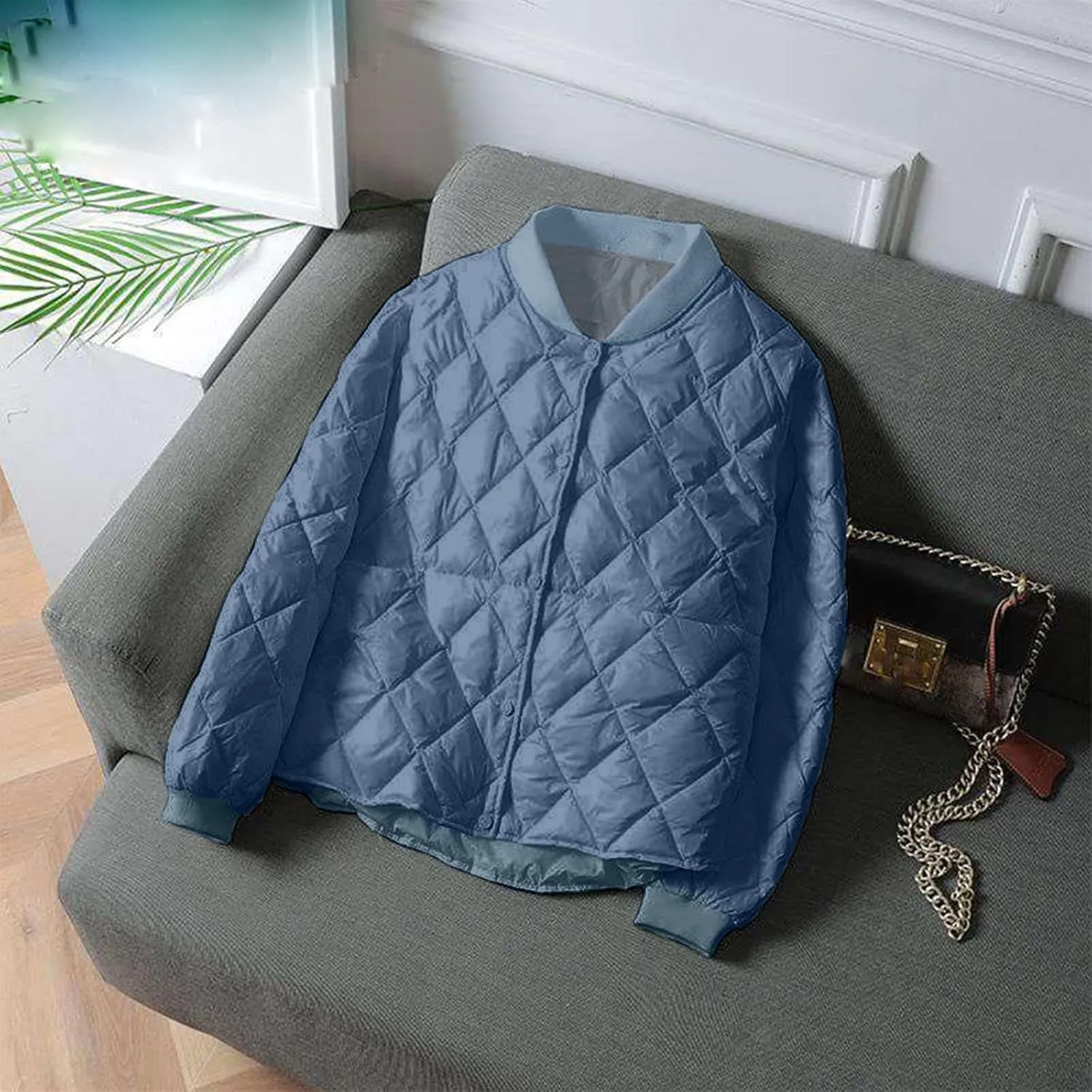 Cropped Puffer Jacket Women Ultralight Down Coat Packable Parkas Jacket Outerwear Full Zip Winter Hooded Insulated Coat