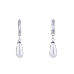 D&X Audrey Pearl & Diamanté Earrings