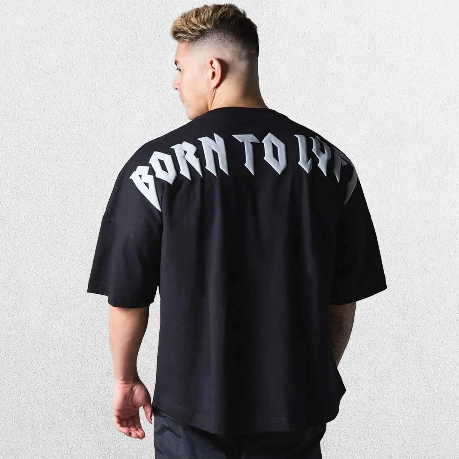 GPW Men's Oversized Cotton T-Shirt - Casual Gym Fitness Tee