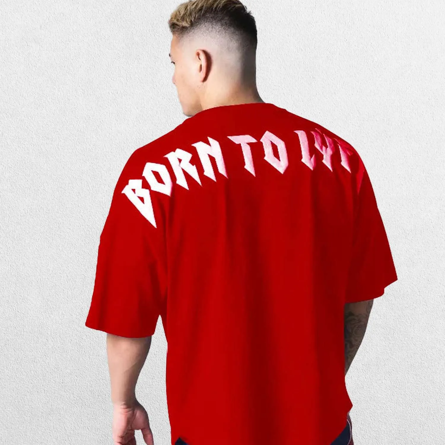 GPW Men's Oversized Cotton T-Shirt - Casual Gym Fitness Tee
