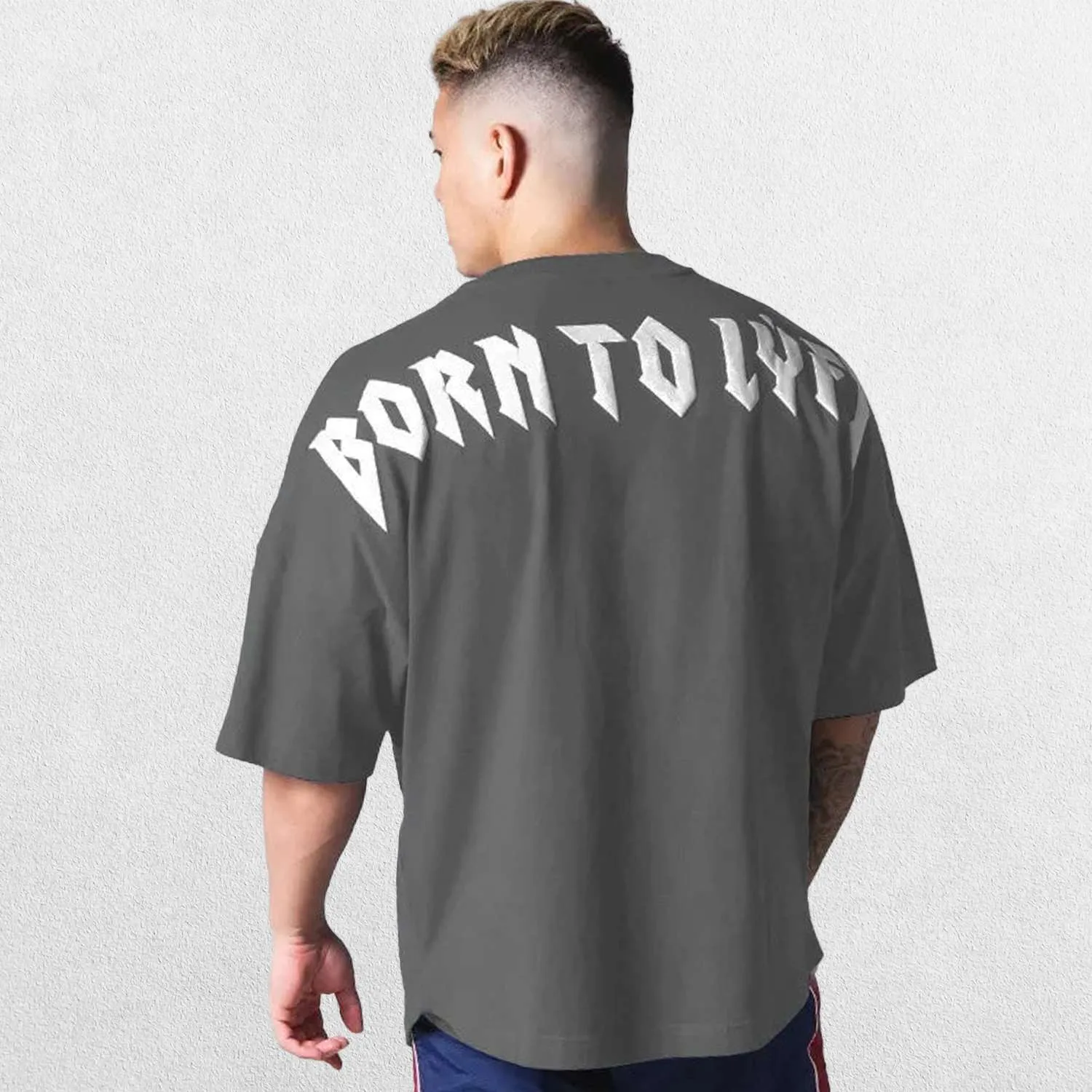 GPW Men's Oversized Cotton T-Shirt - Casual Gym Fitness Tee