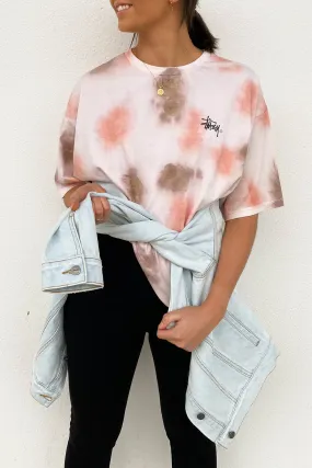 Graffiti Tie Dye Relaxed Tee Blush