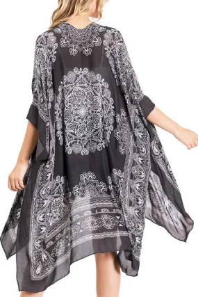 Grey Medallion Kimono