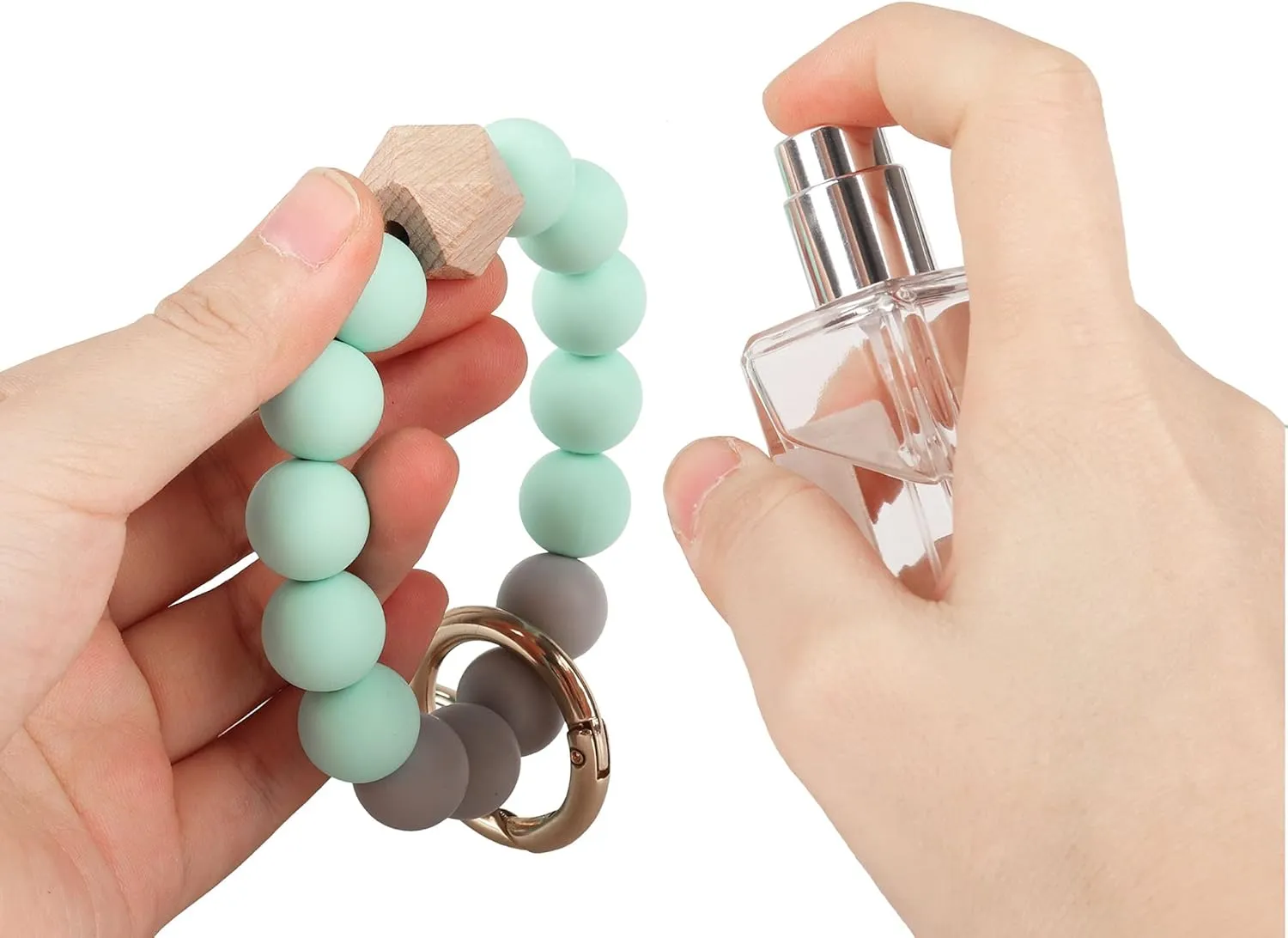 Guran Wristlet Wallet Bracelet Keychain,Card Holder Purse Tassel Keychain Bangle Key Ring for Women