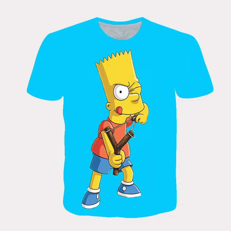 Homer Simpson Shirt Breathable Casual round Neck Short Sleeves T-shirt