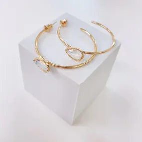 Iridescent Radiance Hoop Earrings