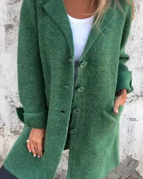 Ivyshape | Casual Long Coat With Lapels