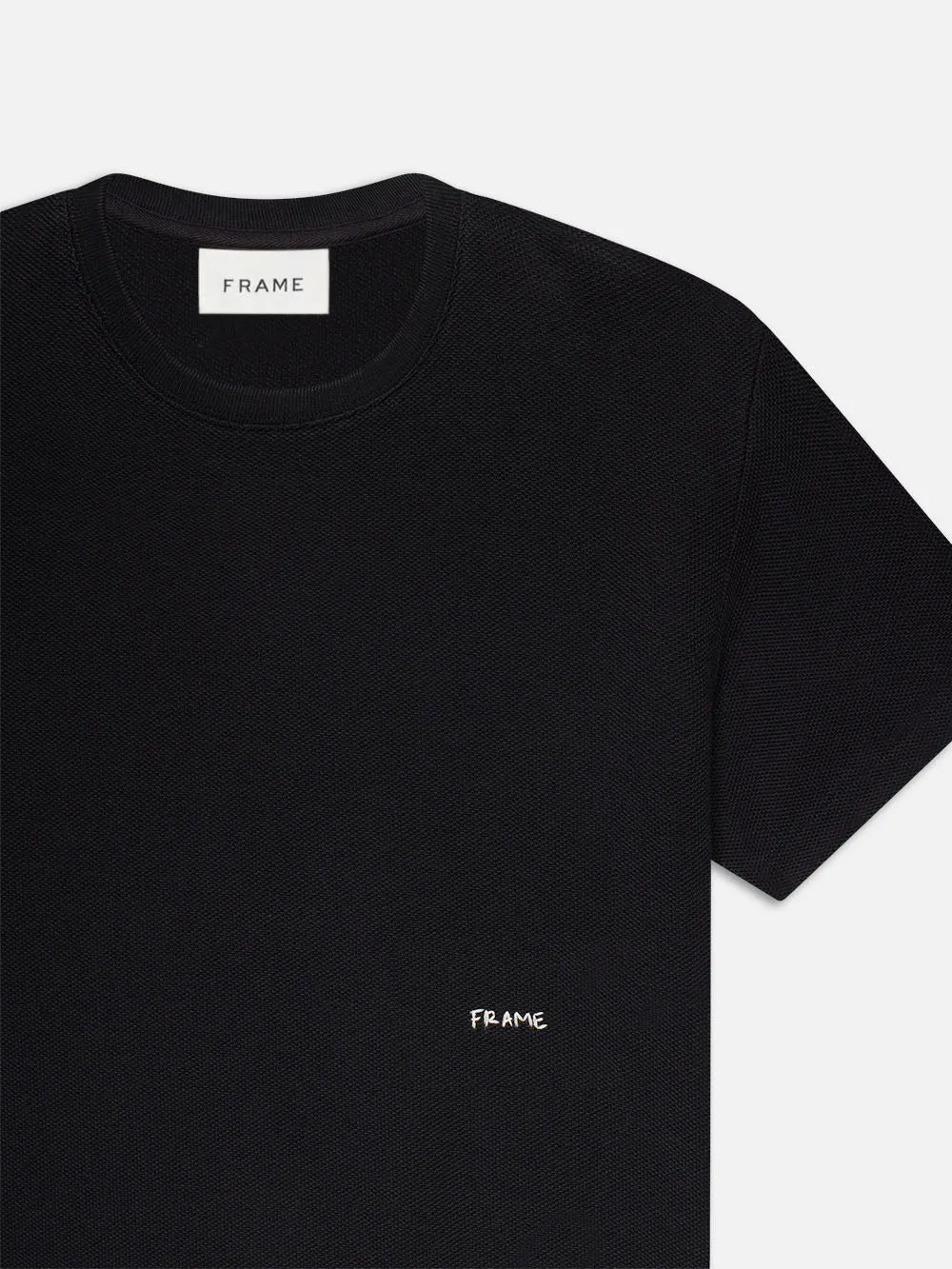 Jacquard Relaxed Tee -- Black