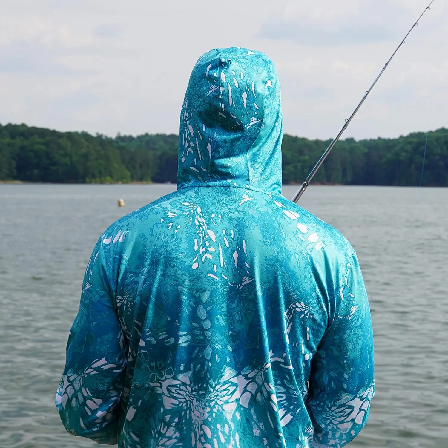 KastKing UPF 50 Fishing Hoodie Shirt for Men and Women, Long Sleeve Fishing Hiking Shirt, Breathable Moisture Wicking