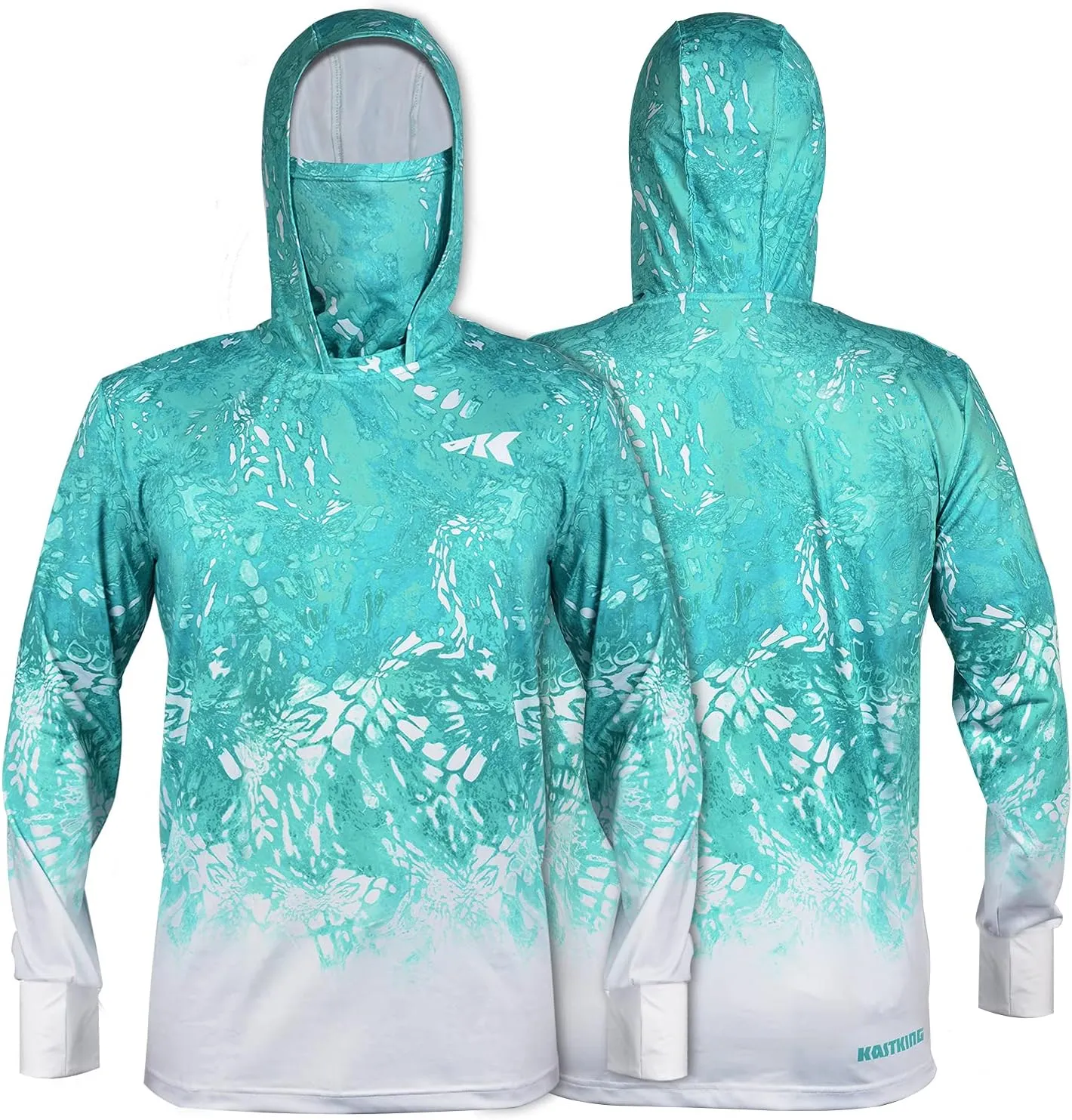 KastKing UPF 50 Fishing Hoodie Shirt for Men and Women, Long Sleeve Fishing Hiking Shirt, Breathable Moisture Wicking