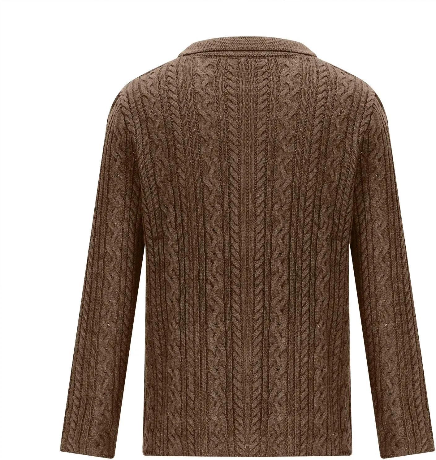 Knit Cardigan Men Shawl Collar Cardigan Sweater Casual Button Down Sweaters Winter Knit Sweater with Pockets