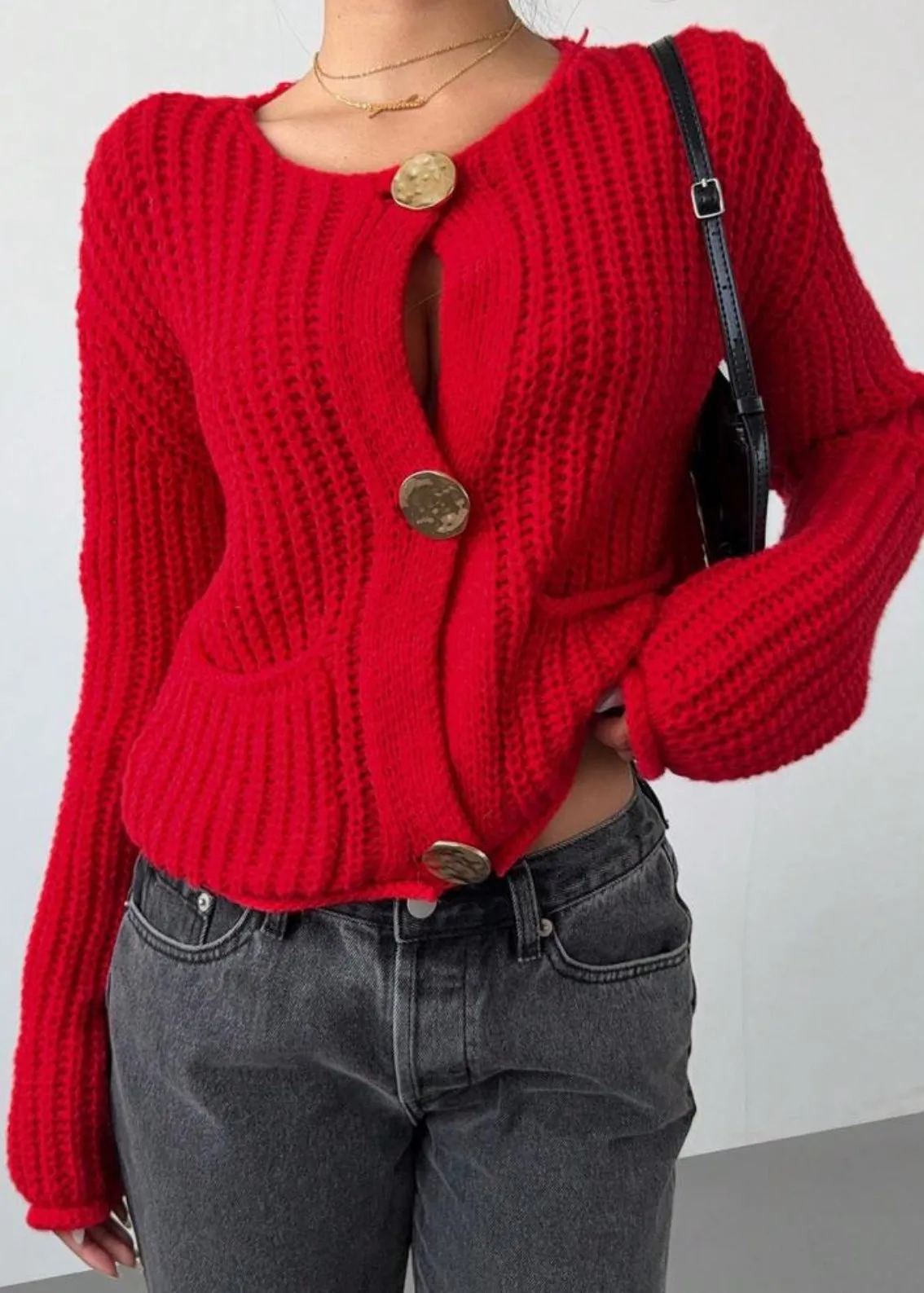Laurie Golden Buttons Knitted Cardigan