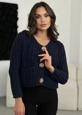 Laurie Golden Buttons Knitted Cardigan