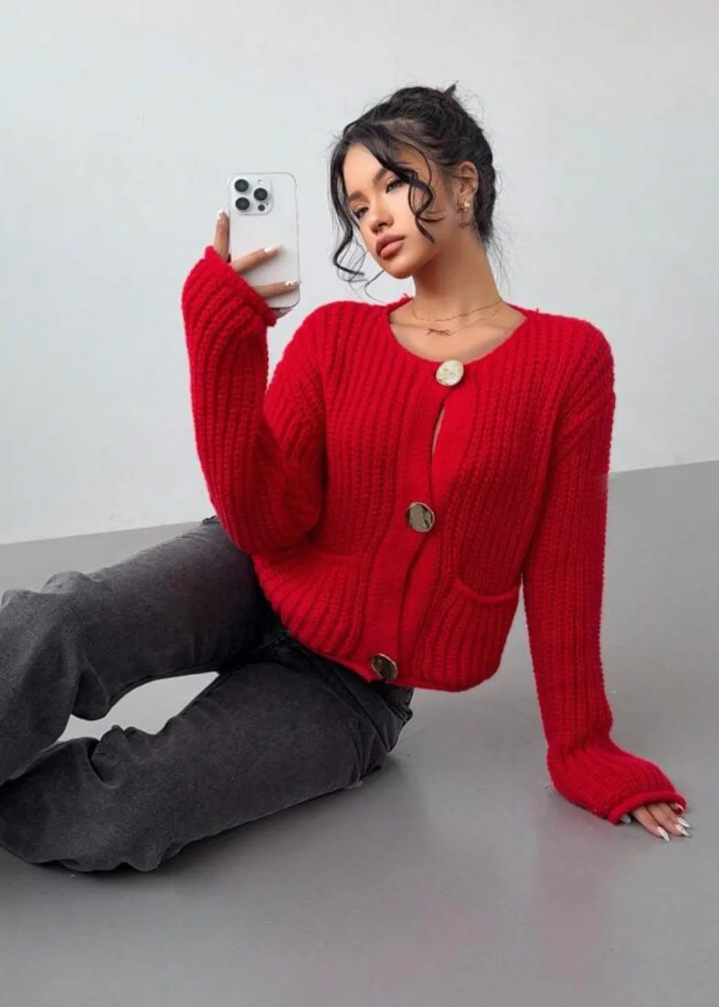 Laurie Golden Buttons Knitted Cardigan