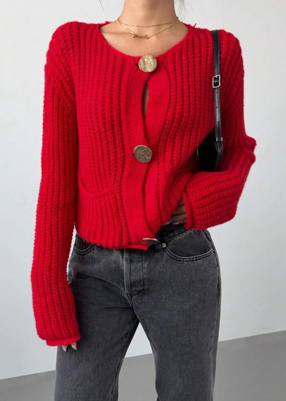 Laurie Golden Buttons Knitted Cardigan