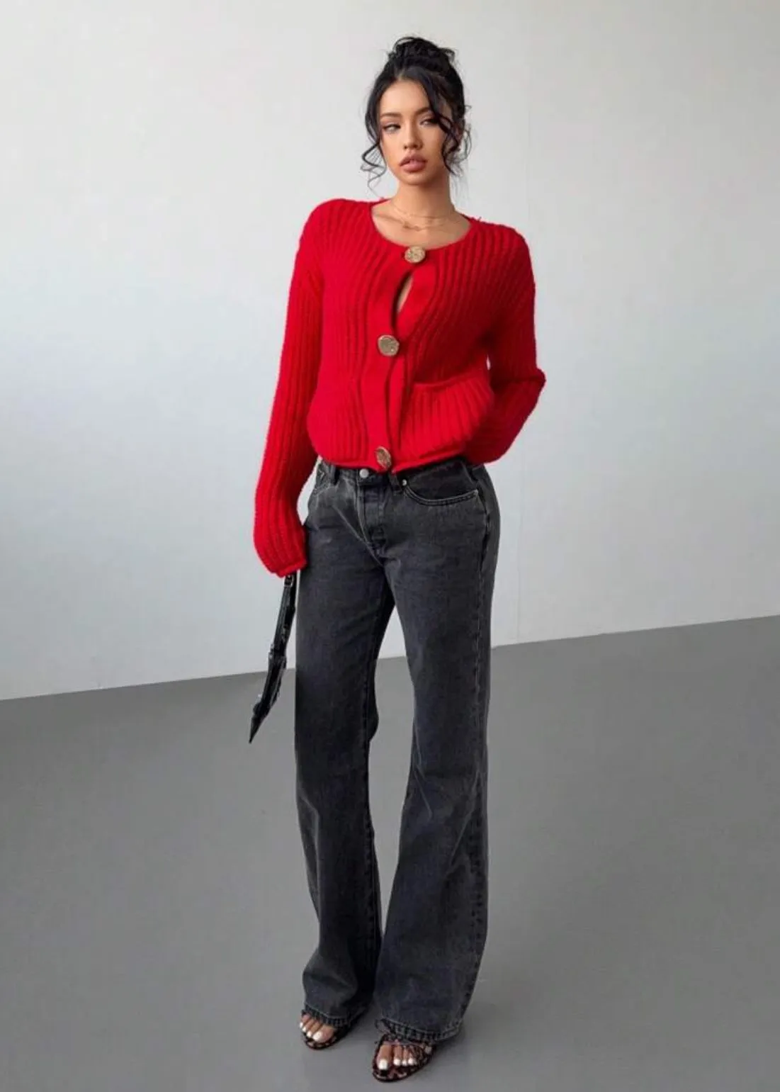 Laurie Golden Buttons Knitted Cardigan
