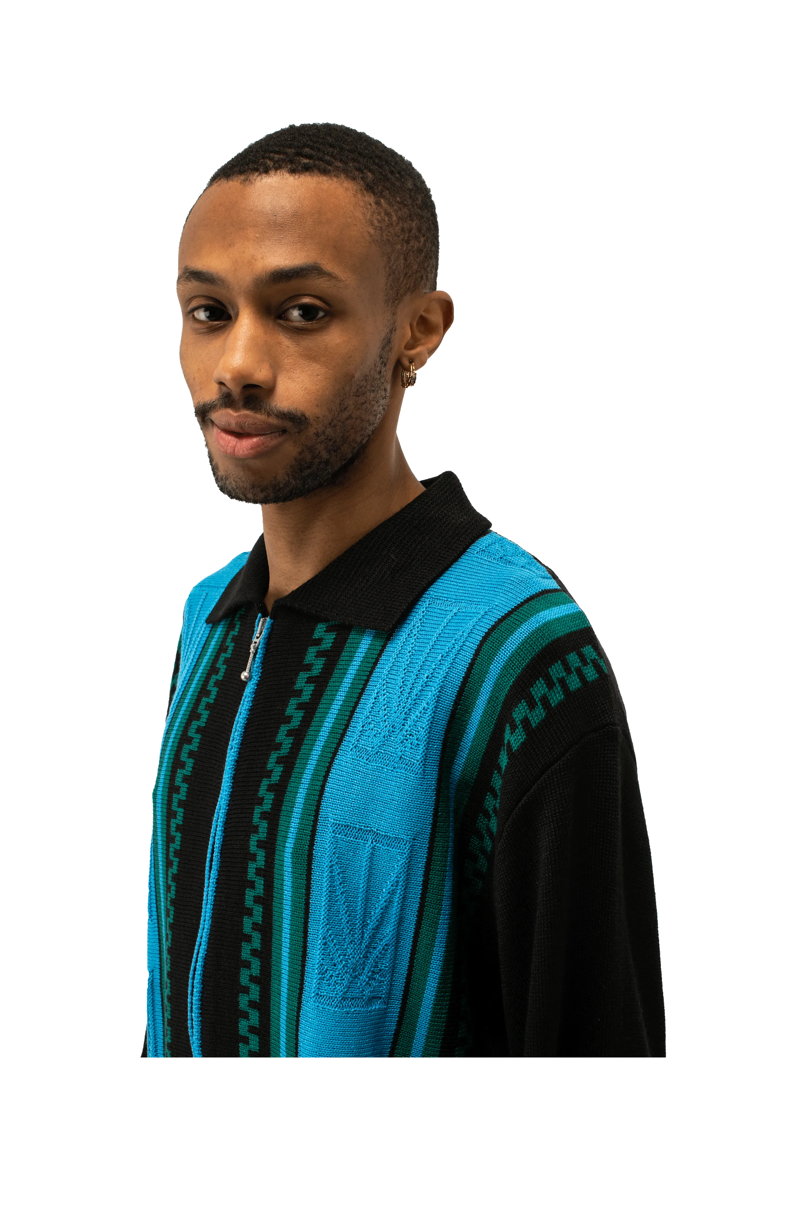 Logo Zip Cardigan Knit