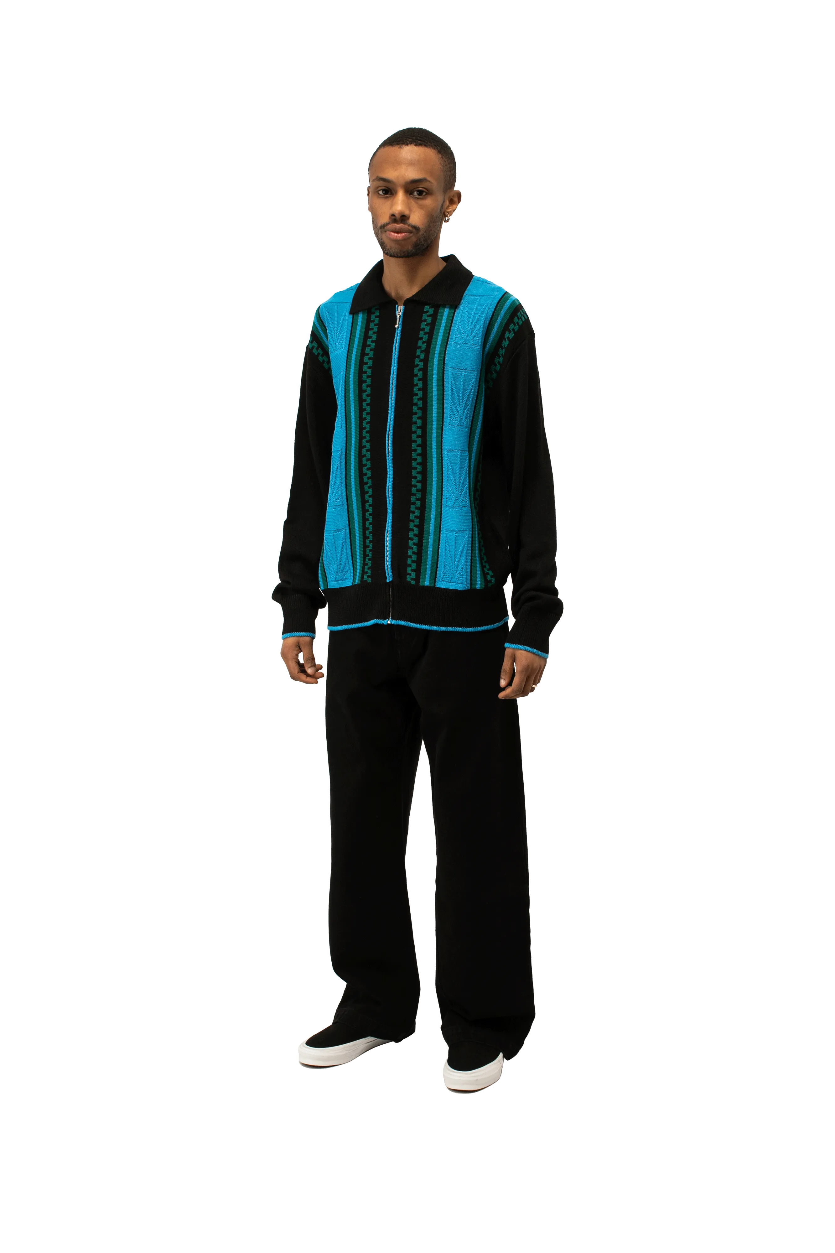 Logo Zip Cardigan Knit