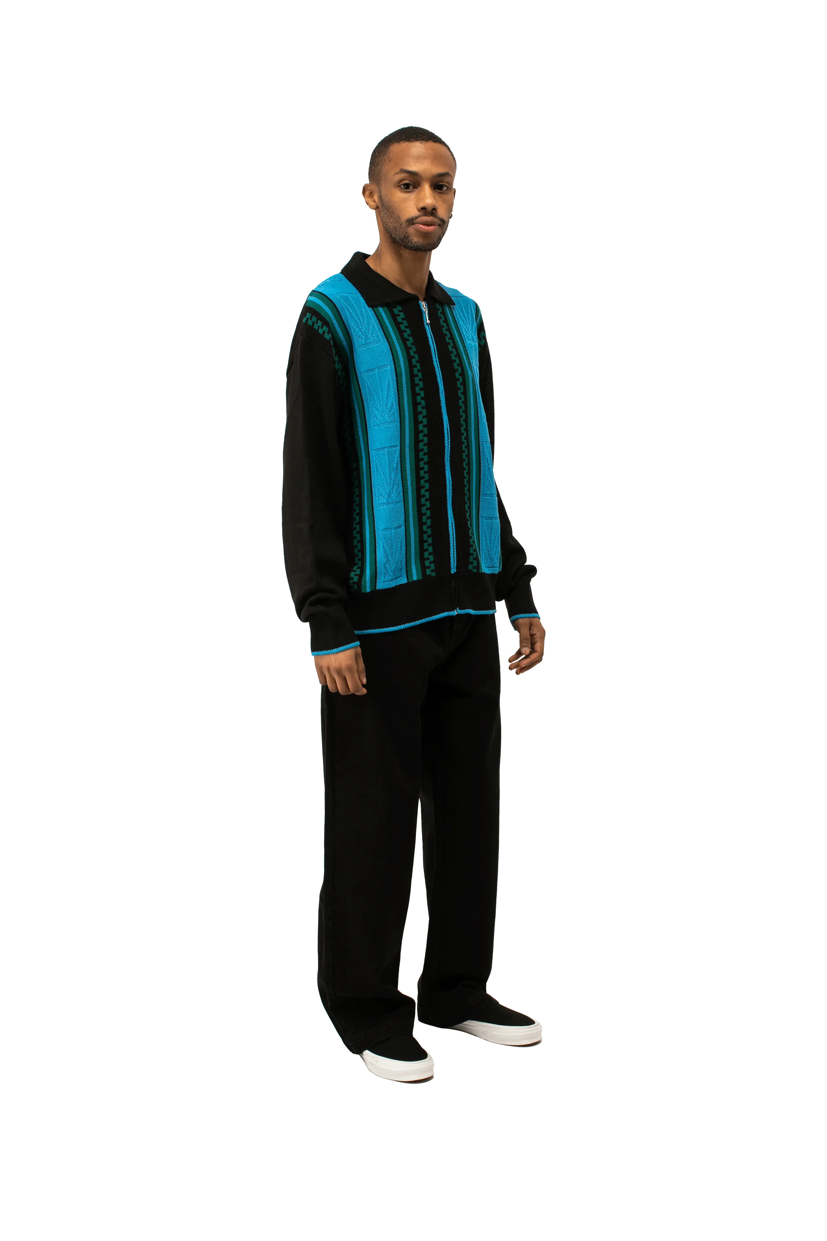 Logo Zip Cardigan Knit