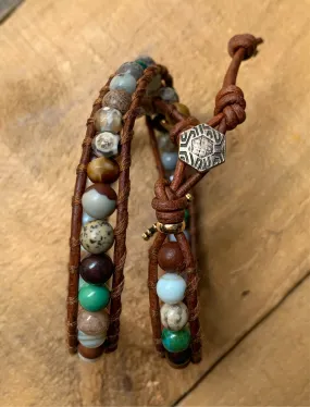 Lotus Flower Wrap Bracelet