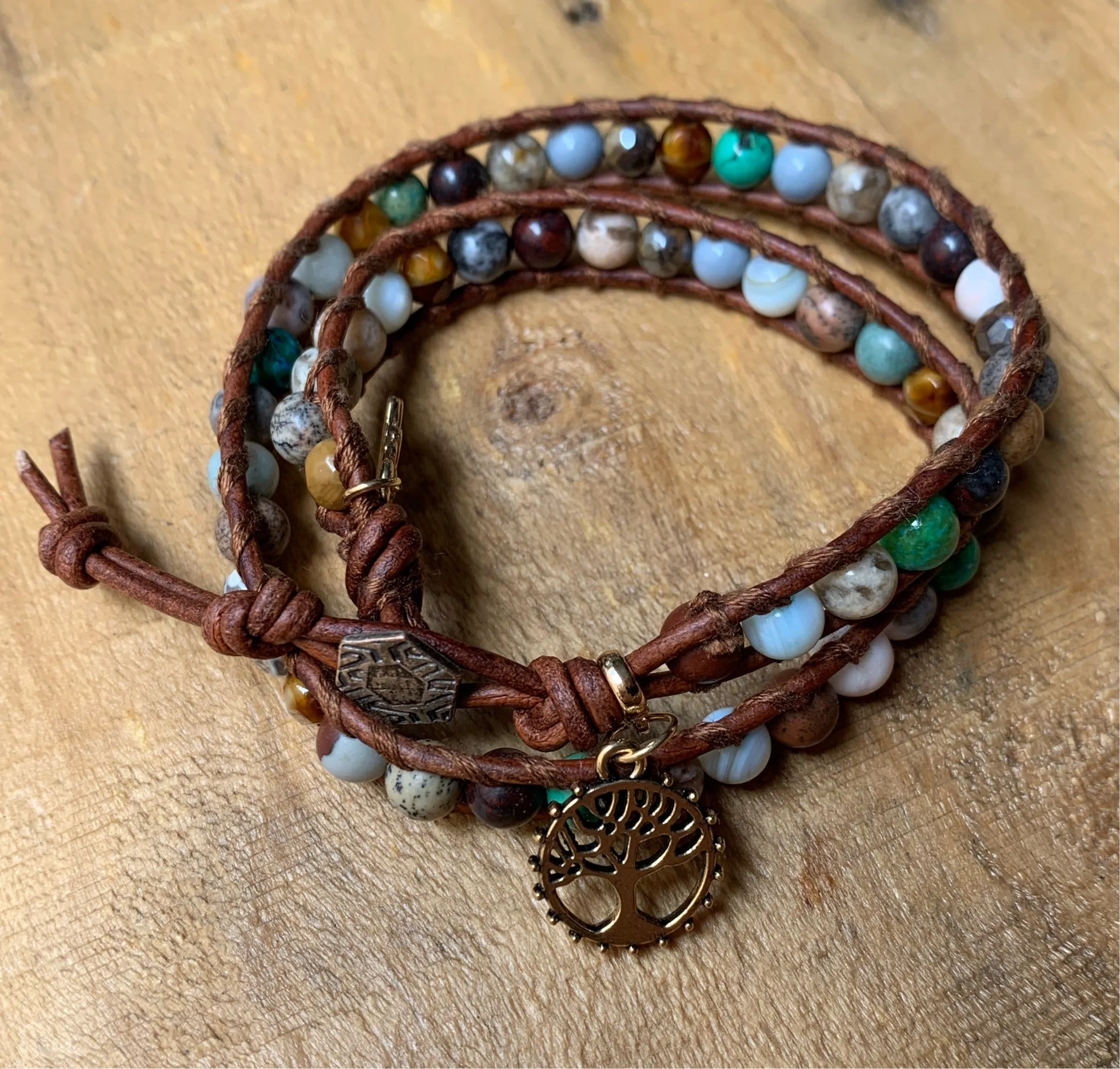 Lotus Flower Wrap Bracelet
