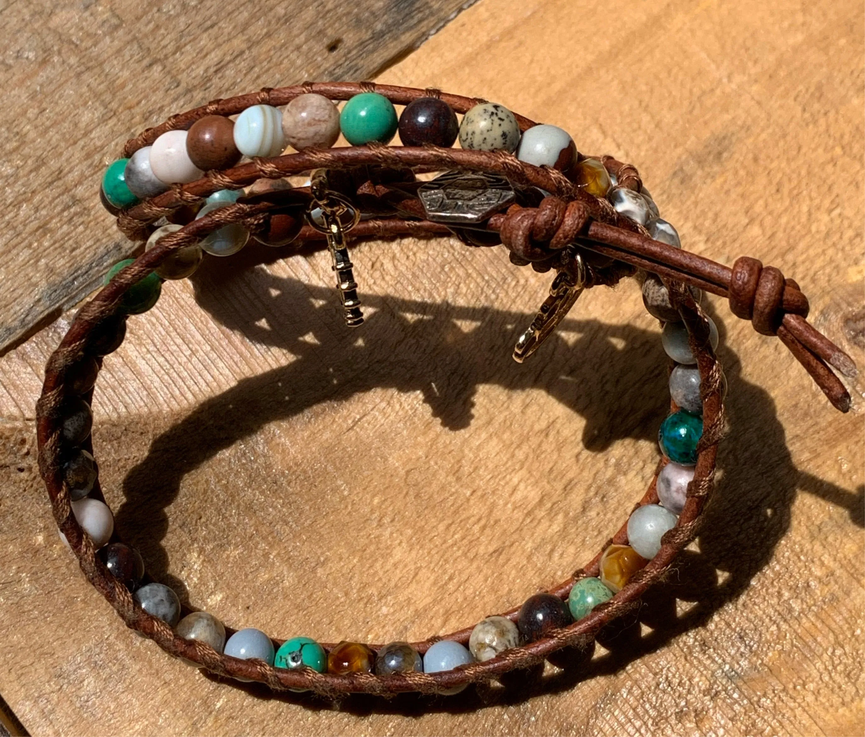 Lotus Flower Wrap Bracelet