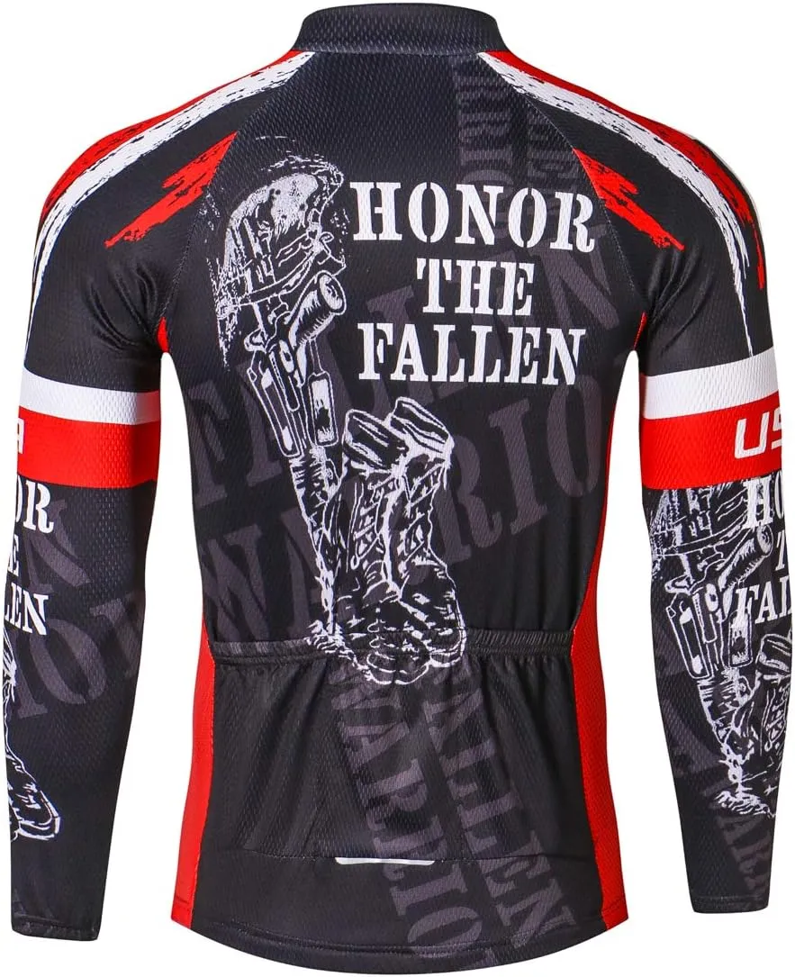 Men's Bike Shirt Tops 3D Long Sleeve Cycling Jersey Breathable Bike Jacket Biking Cycle Shirt