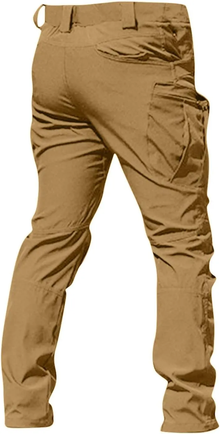 Mens Cargo Pants Baggy Outdoor Waterproof Hiking Work Pants Stretch Lightweight Classic Tactical Pants Multi Pockets