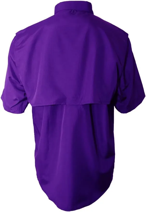 Men's Long Sleeve Fishing Button Down Shirt, Breathable Outdoors Casual Lightweight Shirt