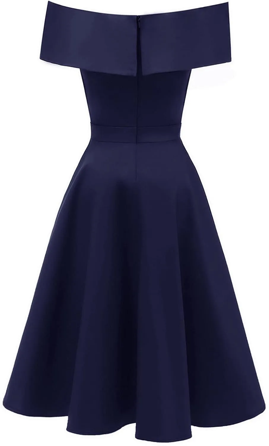 MINGXIN Women's Vintage Dress Sexy Elegant Off Shoulder Bodycon Midi Dress Evening Gown Party Swing Dress