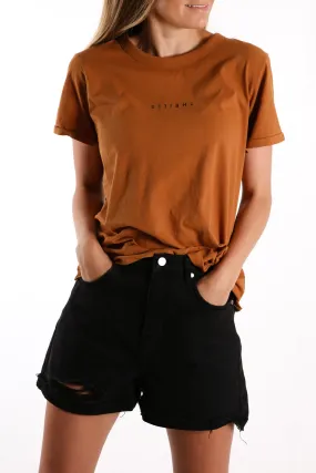 Minimal Thrills Relaxed Tee Golden Brown