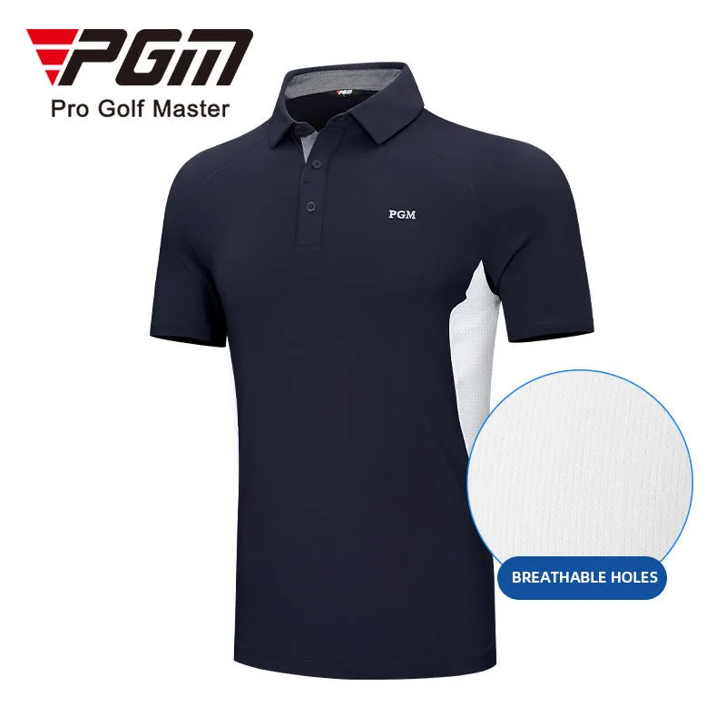 PGM YF399 mens blank logo golf polos shirts breathable golf polo shirt