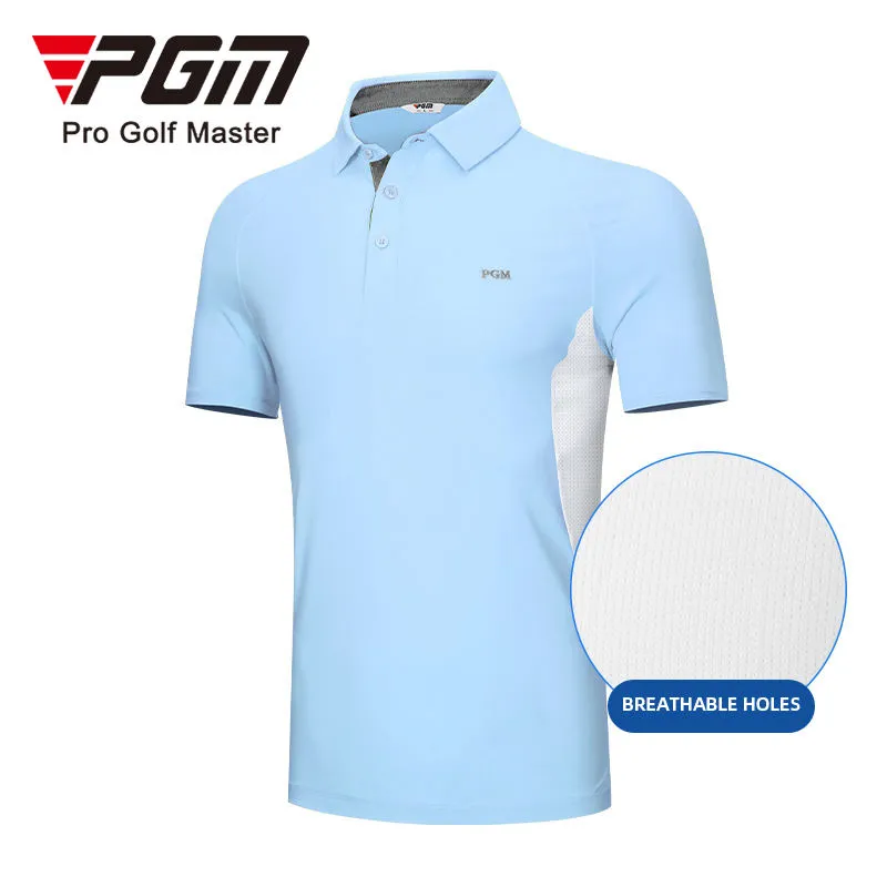 PGM YF399 mens blank logo golf polos shirts breathable golf polo shirt