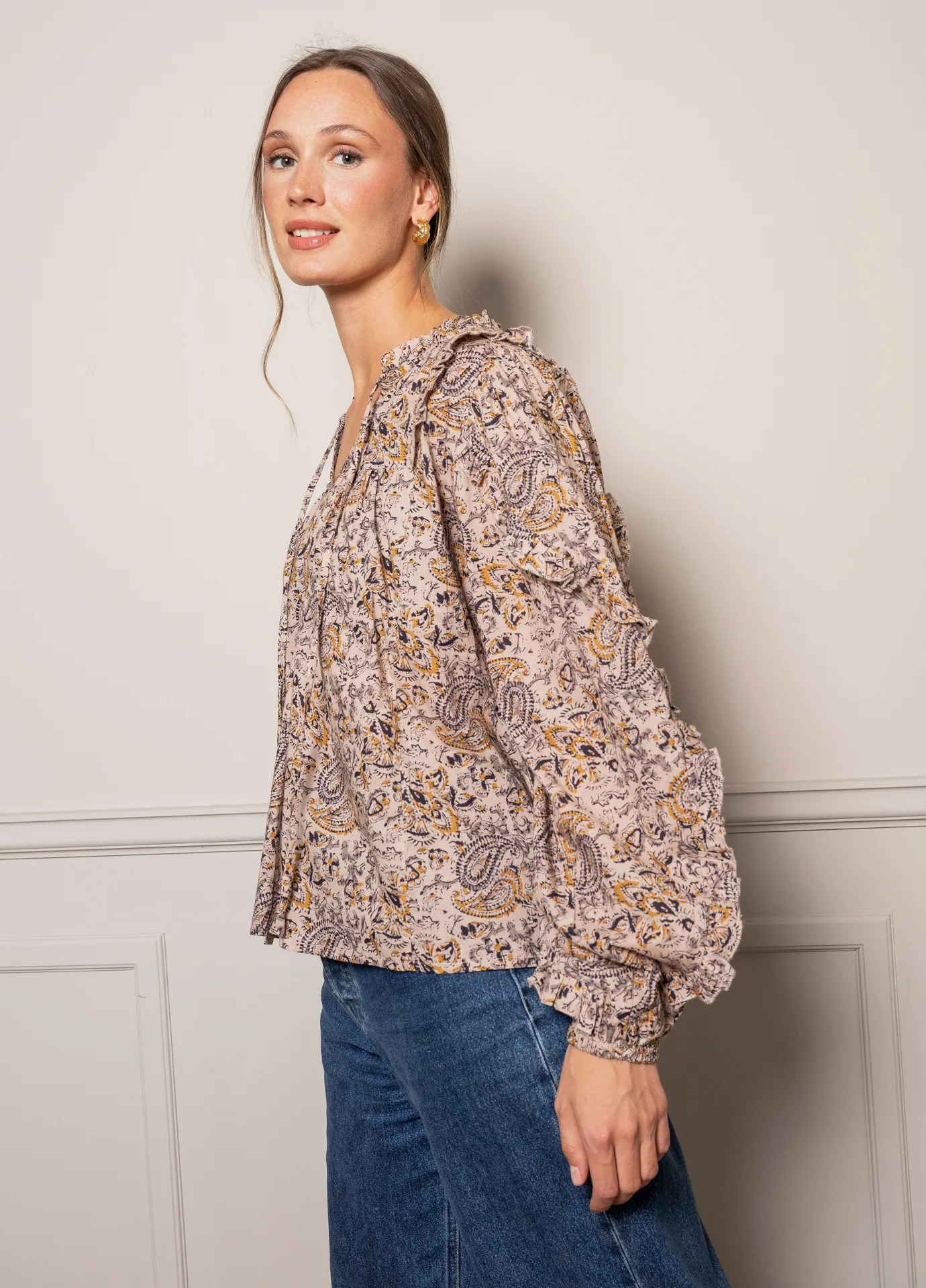Sabina Blouse Paisley Mist